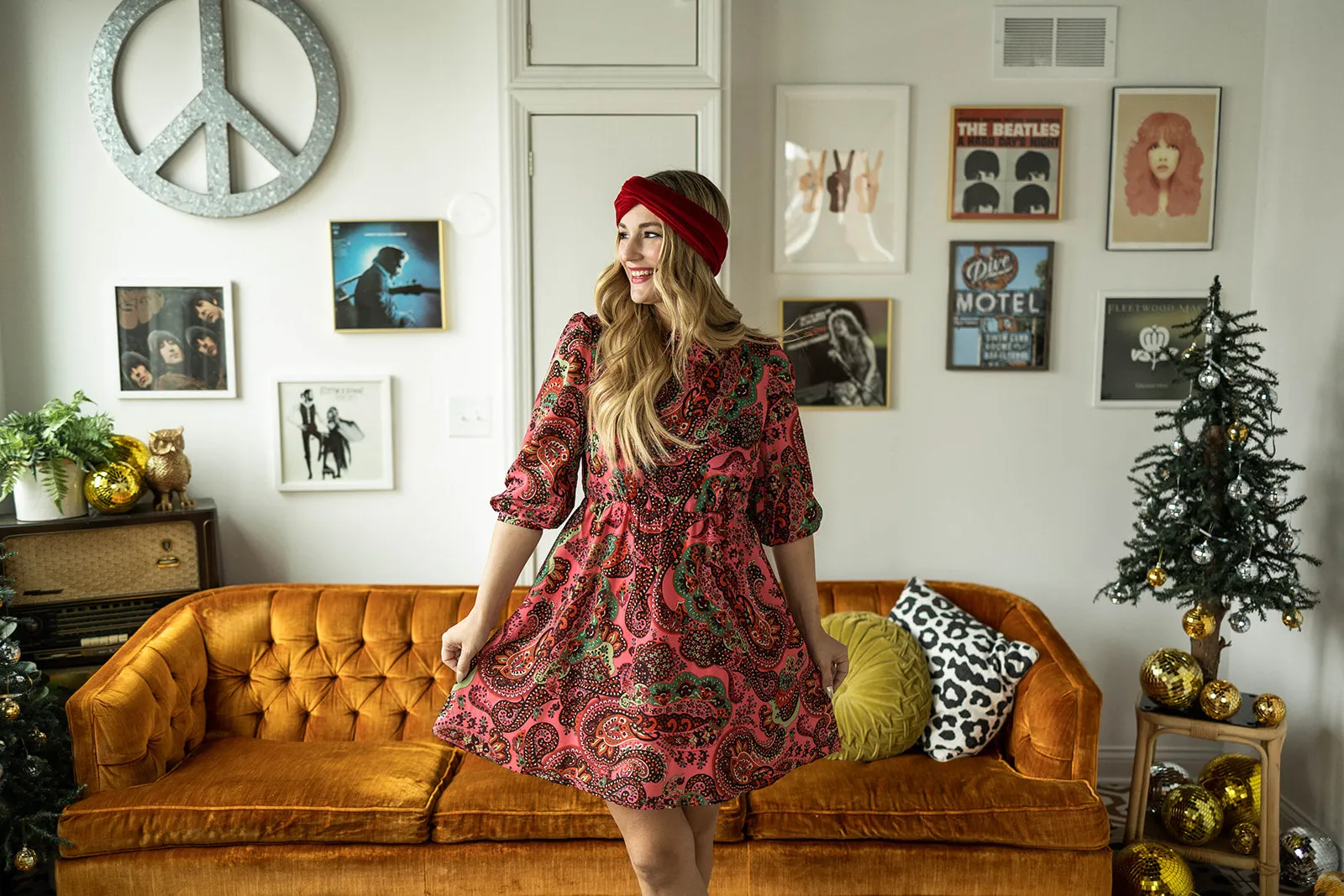 marie dress in paisley