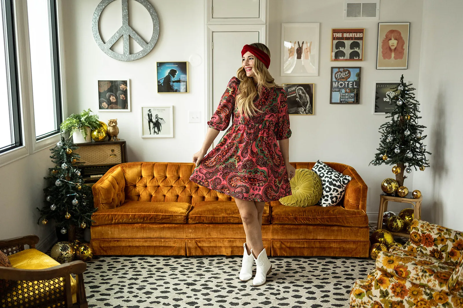 marie dress in paisley