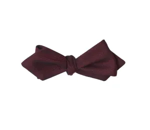Maroon Diamond Tip Bow Tie