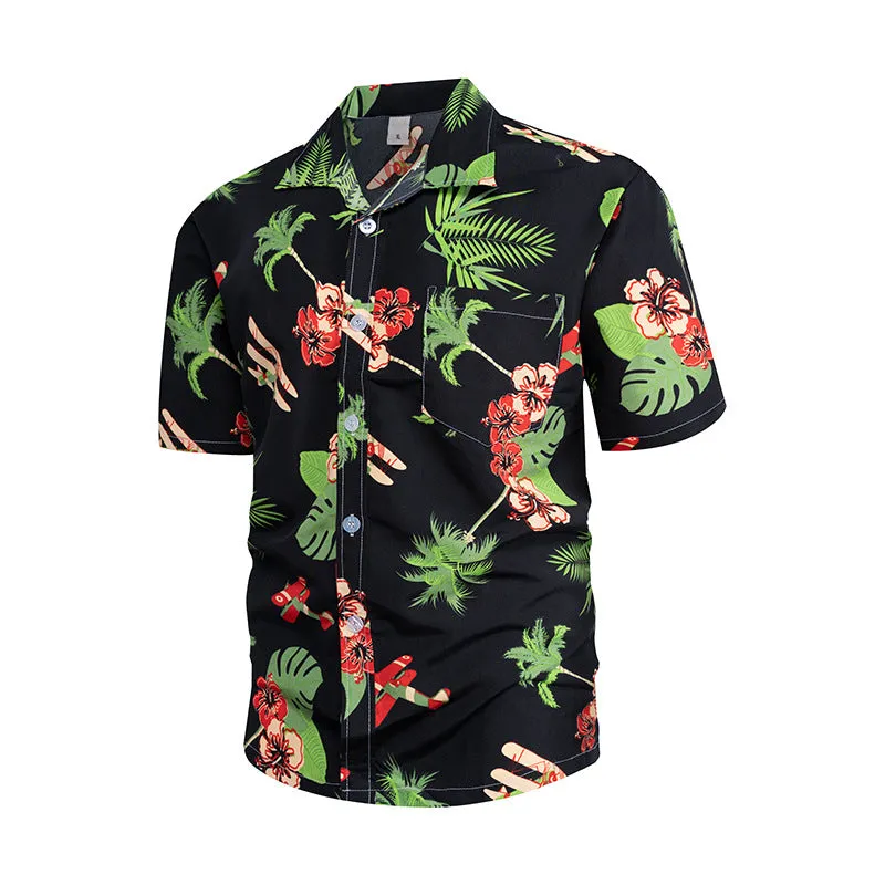 Men's Hawaiian Floral Beach Shirt