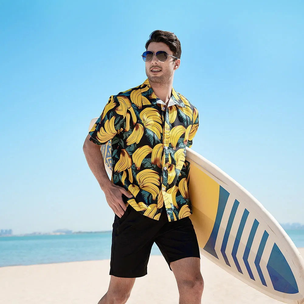 Men's Hawaiian Floral Beach Shirt