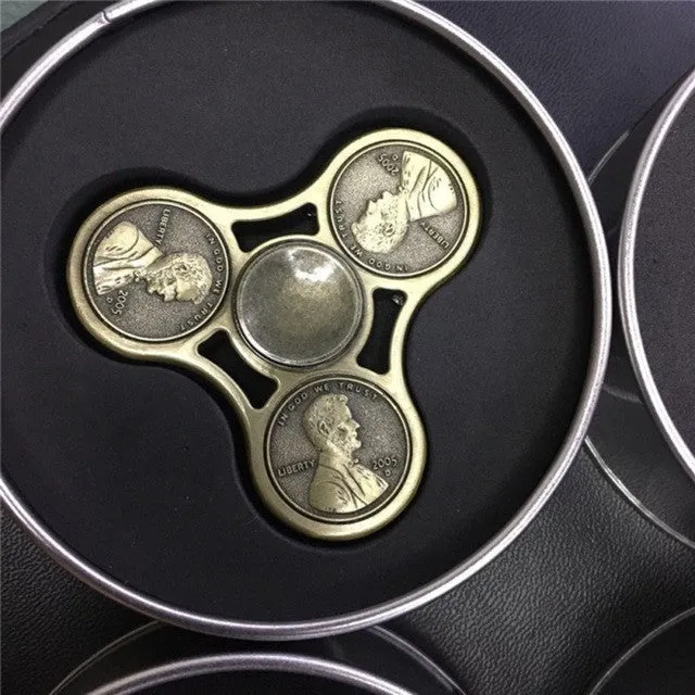 Metal Gear Fidget Spinner - Stress Reducer - For Focus Anxiety ADHD