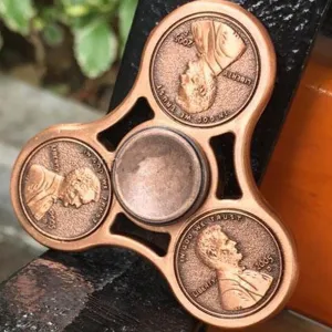 Metal Gear Fidget Spinner - Stress Reducer - For Focus Anxiety ADHD