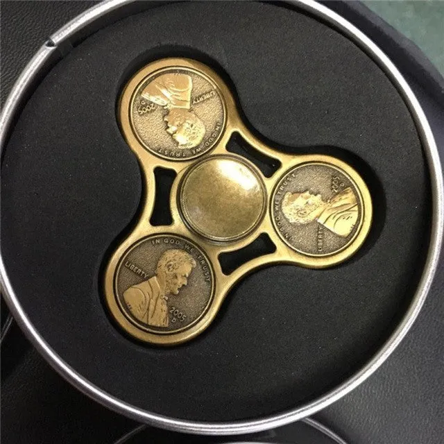 Metal Gear Fidget Spinner - Stress Reducer - For Focus Anxiety ADHD
