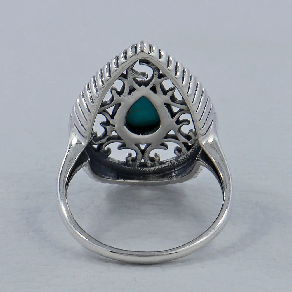 Mexican Turquoise Designer Silver Rings
