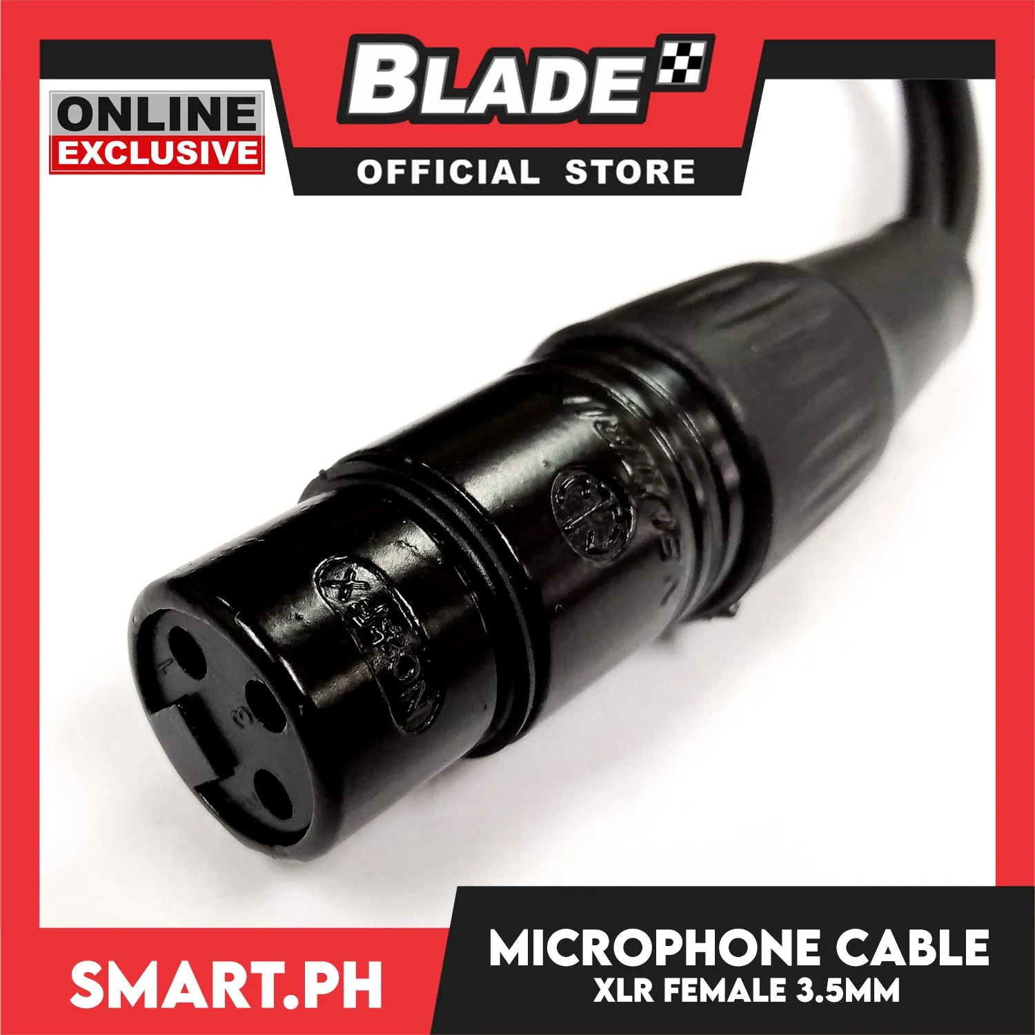 Microphone Cable XLR (3-pin) Female to 3.5MM Male Stereo Jack for BM800, V8 Sound card, Studio, Microphone, Mic and Karaoke Speaker