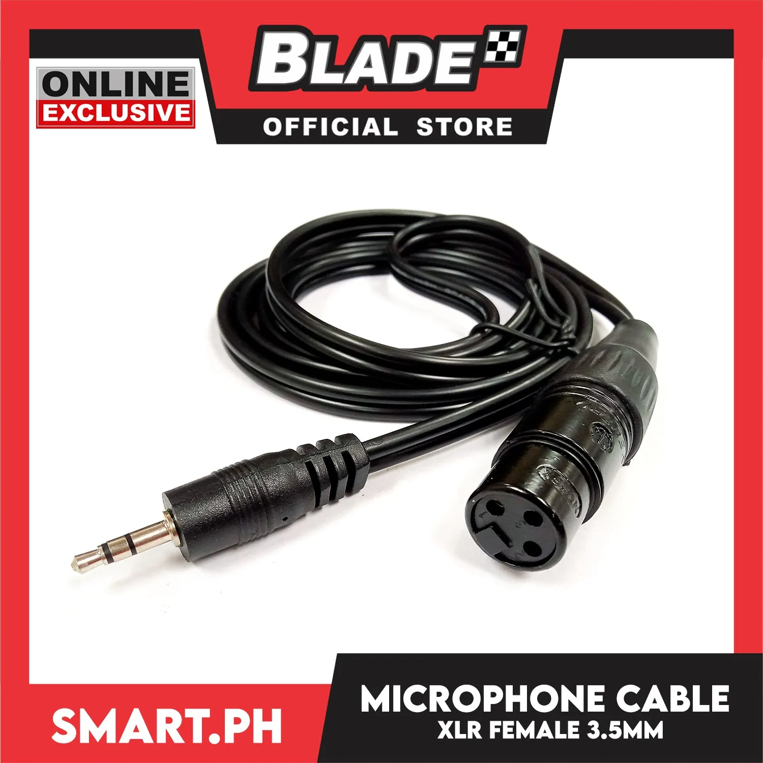 Microphone Cable XLR (3-pin) Female to 3.5MM Male Stereo Jack for BM800, V8 Sound card, Studio, Microphone, Mic and Karaoke Speaker