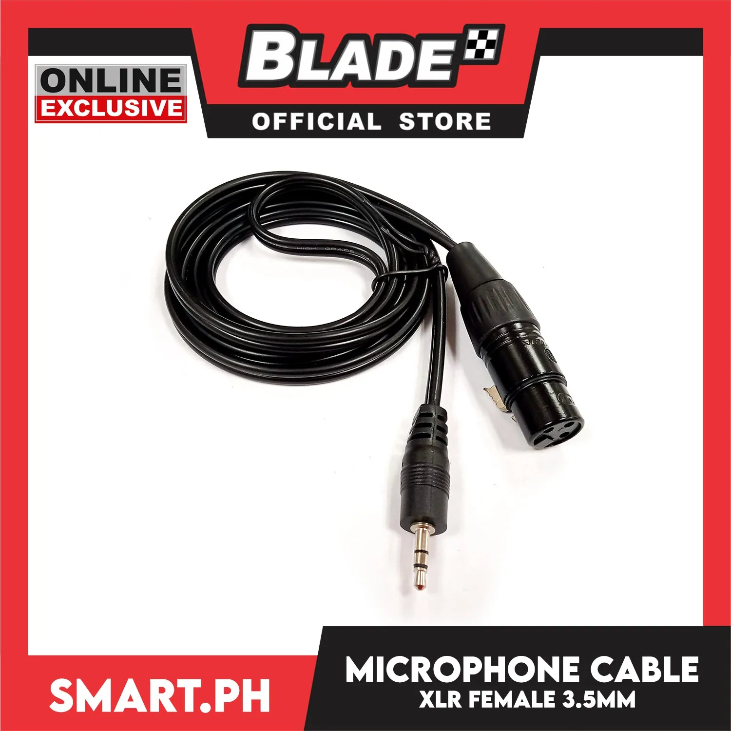 Microphone Cable XLR (3-pin) Female to 3.5MM Male Stereo Jack for BM800, V8 Sound card, Studio, Microphone, Mic and Karaoke Speaker