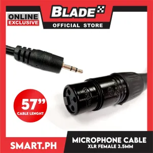 Microphone Cable XLR (3-pin) Female to 3.5MM Male Stereo Jack for BM800, V8 Sound card, Studio, Microphone, Mic and Karaoke Speaker