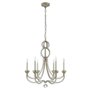 Milan Medium Chandelier in Venetian Gold with Crystal
