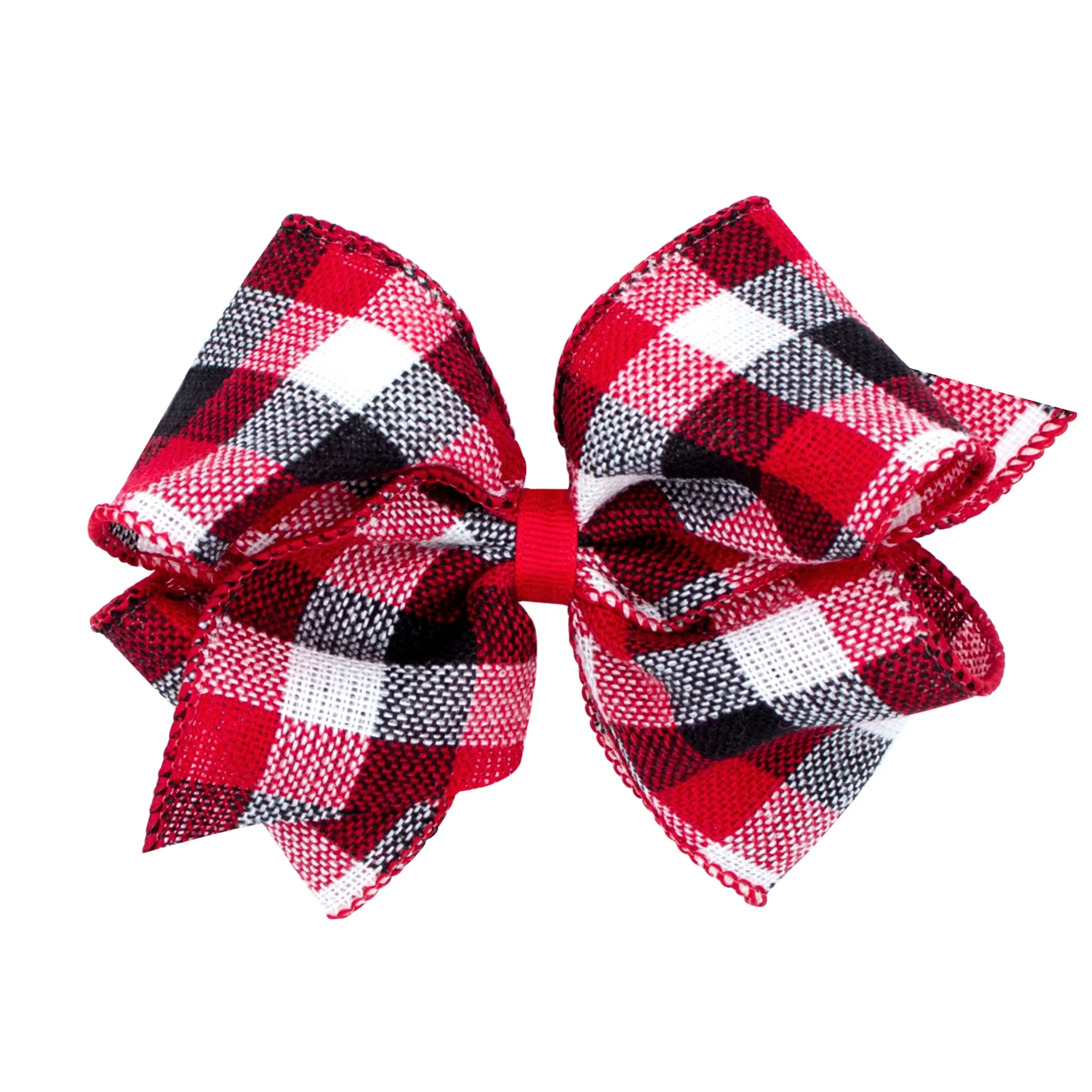 Mini King Holiday Plaid Bow on Clippie