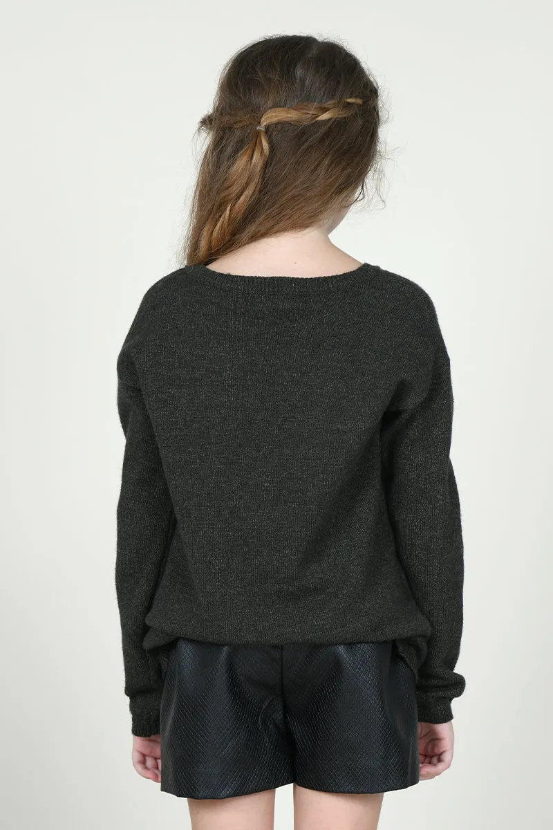 Mini Molly Heart Knit Sweater