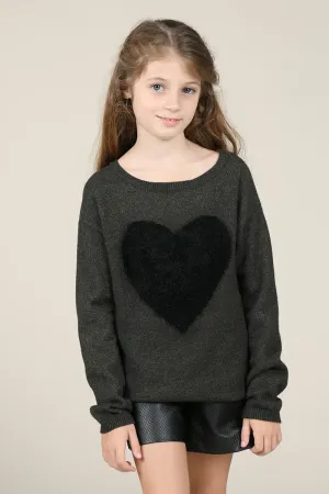 Mini Molly Heart Knit Sweater