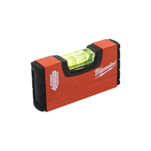 Mini Wasserwaage 10 cm (Aluminiumprofil, Acryllibelle, Stoßsicher, UV-beständig, Messgenauigkeit 0,029°)