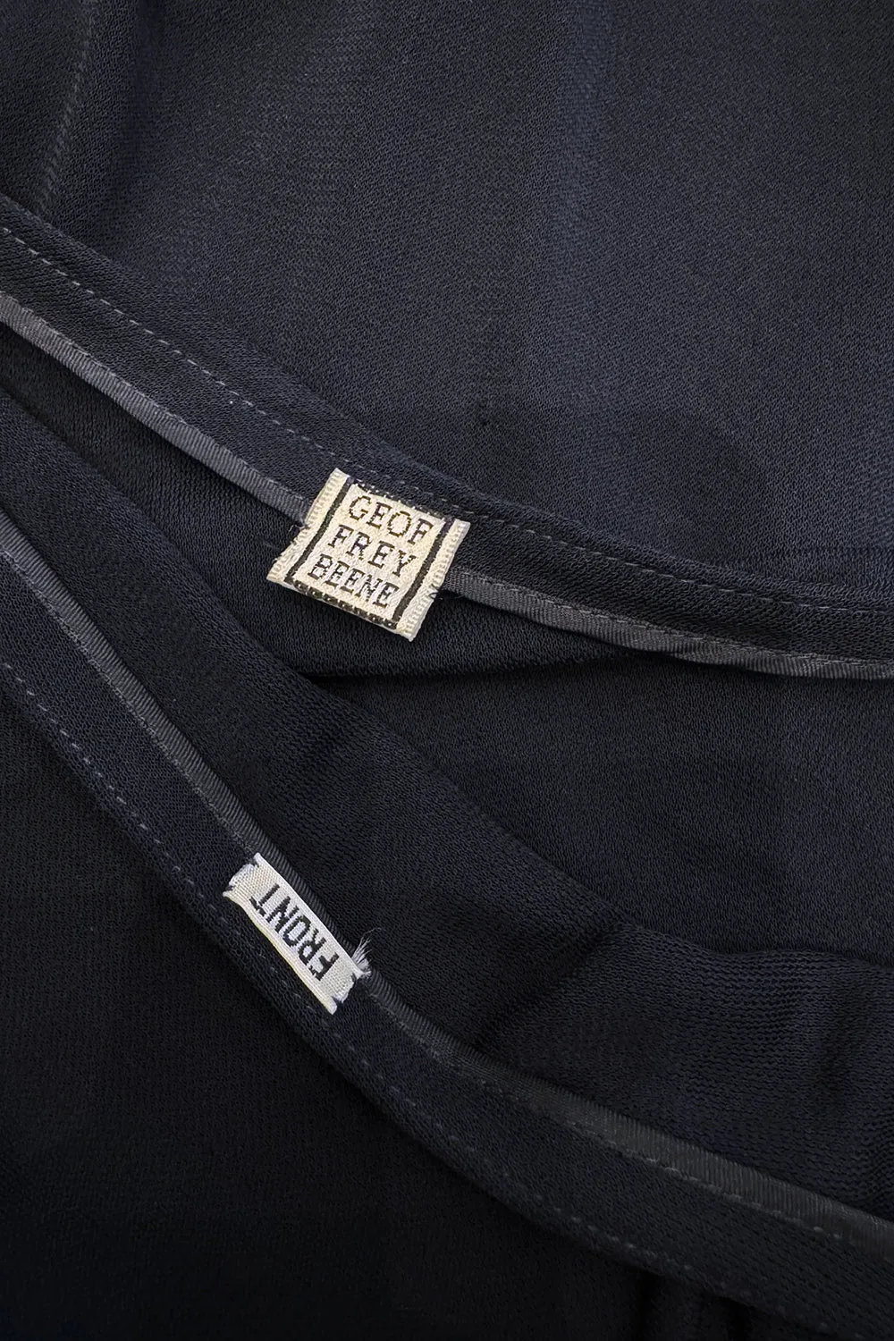 Minimalist 1990s Geoffrey Beene Deep Blue Silk Jersey One Shoulder Dress w Cut Out Details
