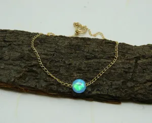 Minimalist Opal Dot Bracelet – Elegant & Timeless