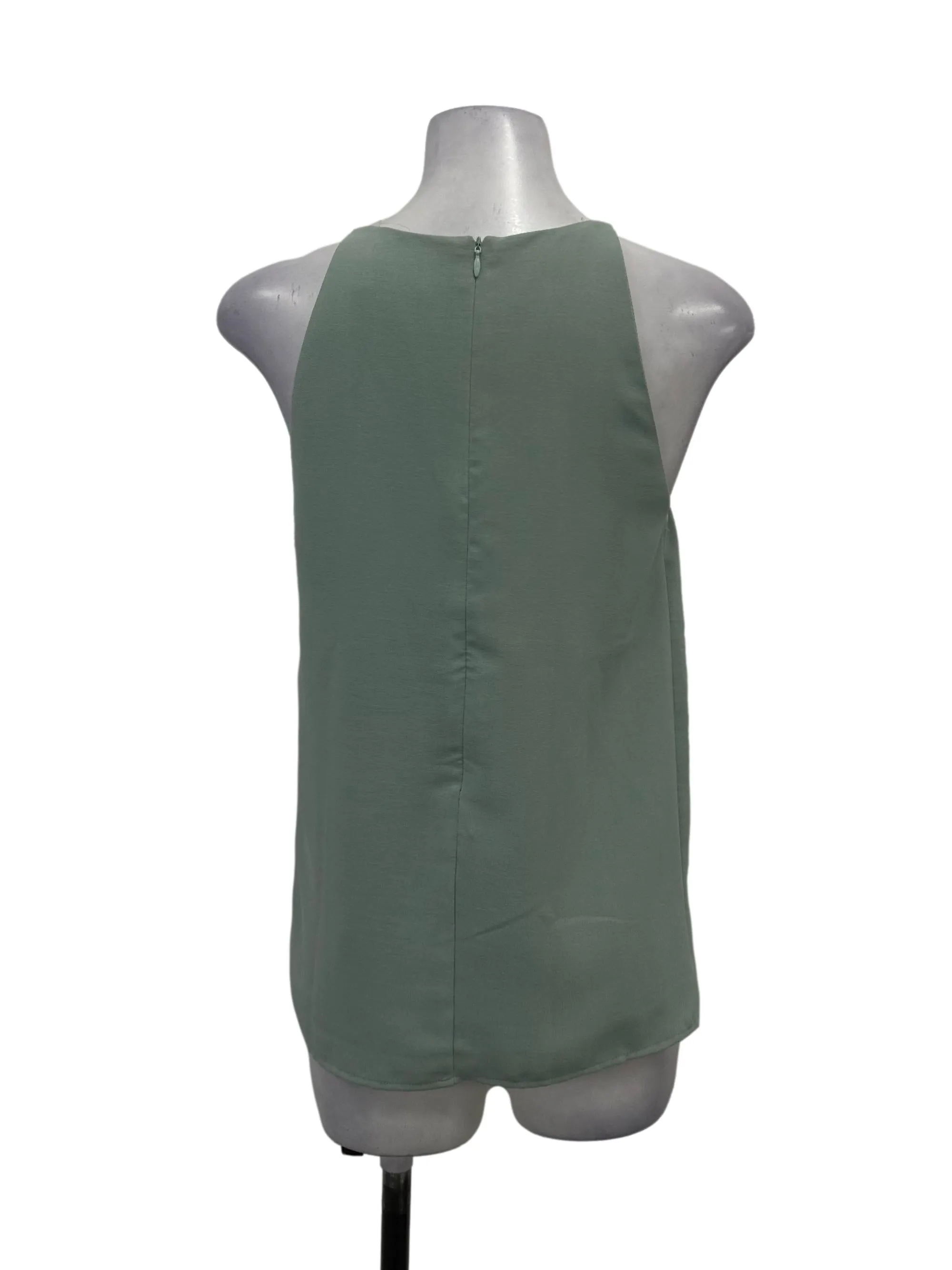 Mint Green Sleeveless Flare Top OSN