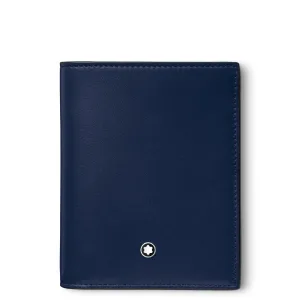 Montblanc compact portfolio 6cc ink blue 131695