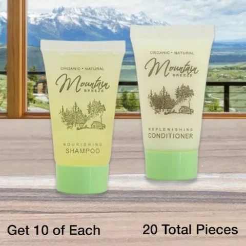 Mountain Breeze Vacation Rental Bath Toiletry Supply Bundle Sets