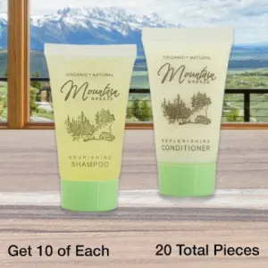 Mountain Breeze Vacation Rental Bath Toiletry Supply Bundle Sets