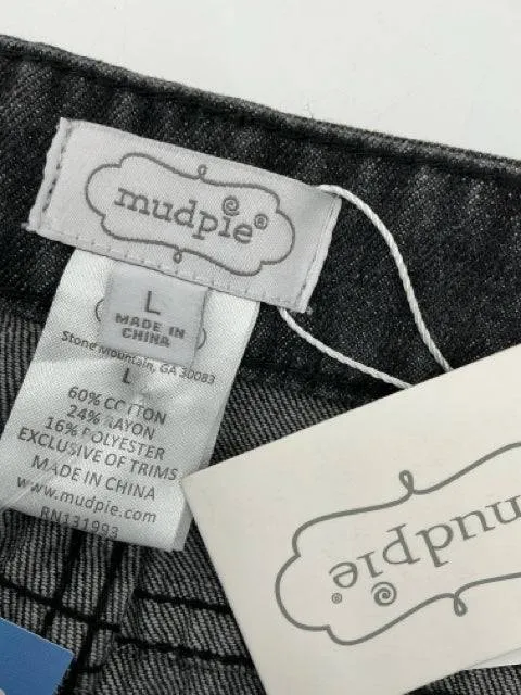 Mud Pie Black Button-up Skirt Size Large
