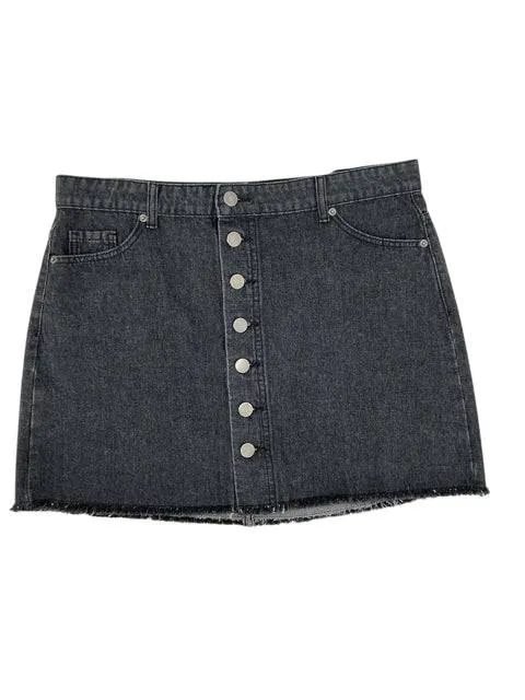 Mud Pie Black Button-up Skirt Size Large