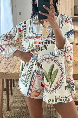 Multi-element puzzle fashion two-piece set