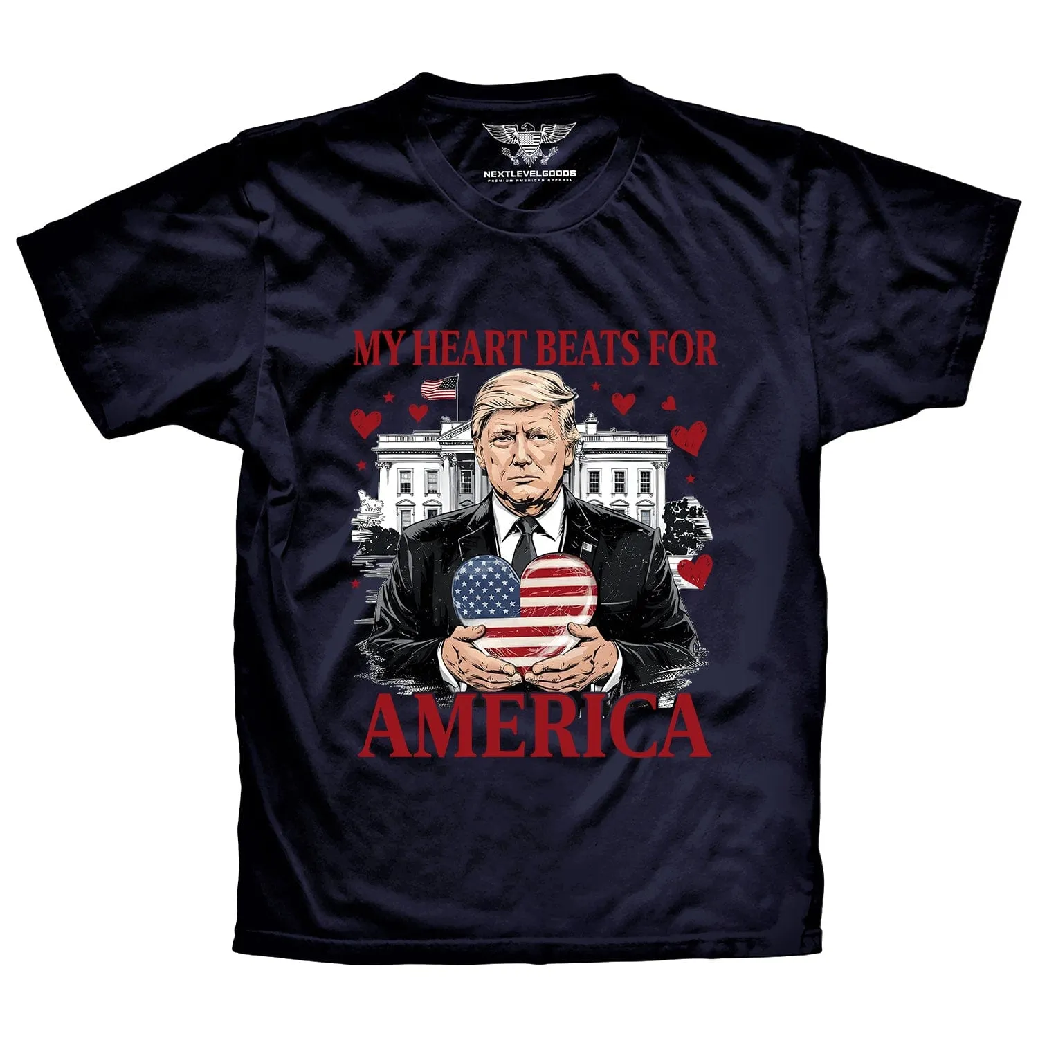 My Heart Beats For America Premium T-Shirt
