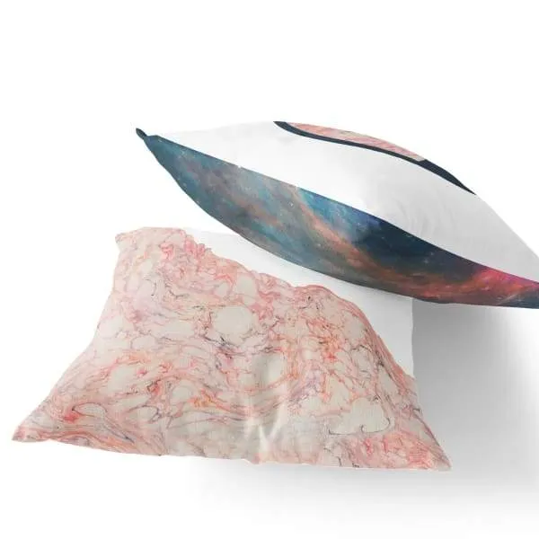 Nantucket Collection | Pink and Blue Lighthouse throw pillow