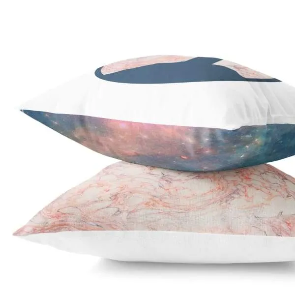 Nantucket Collection | Pink and Blue Lighthouse throw pillow