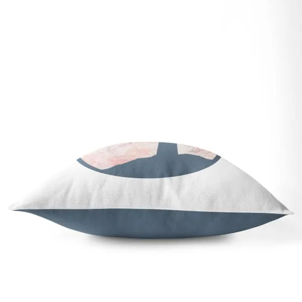 Nantucket Collection | Pink and Blue Lighthouse throw pillow