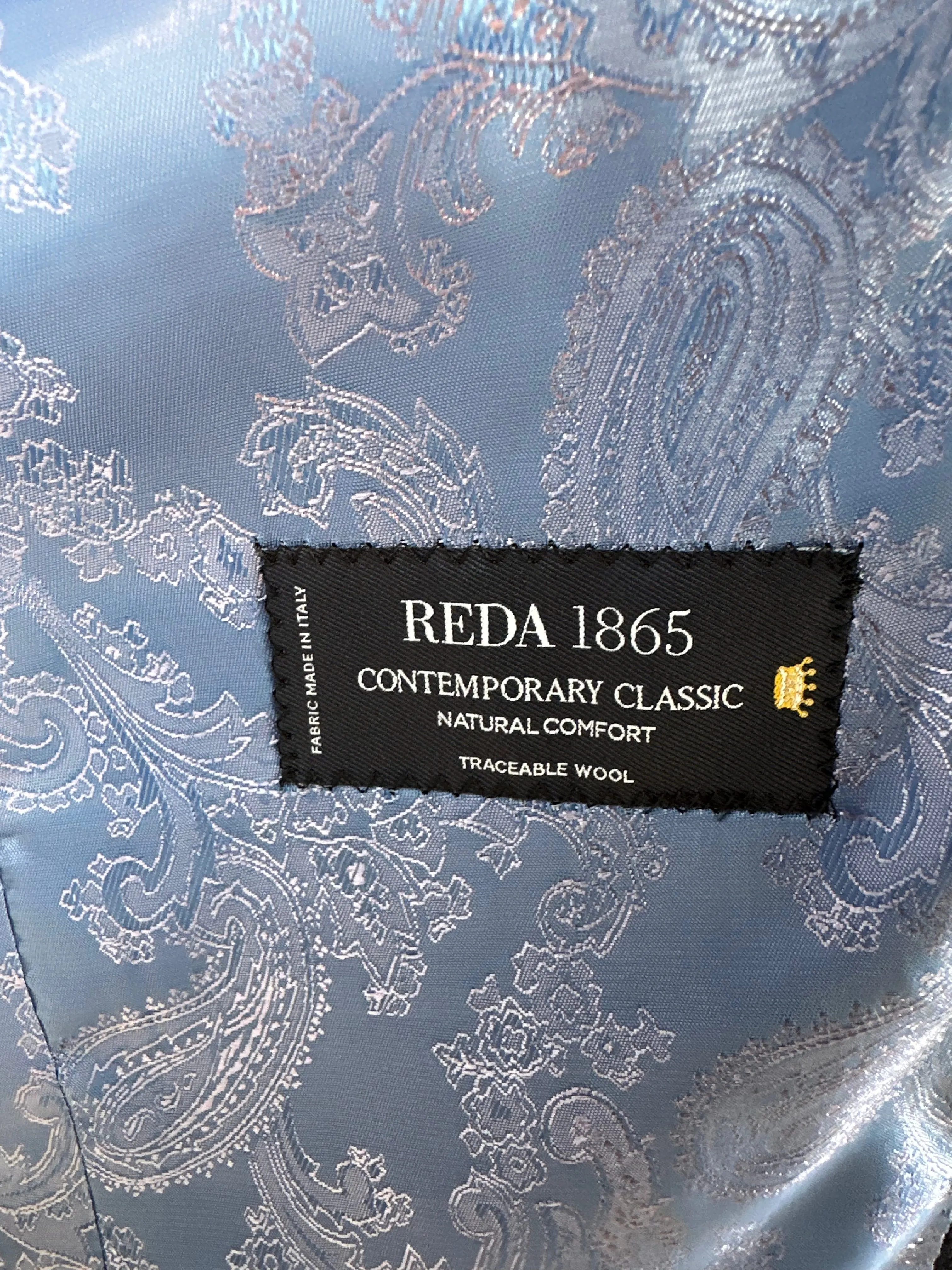 Navy Diamond Weave Premium Italian Suit