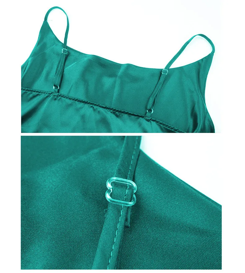 New Autumn Imitation Silk Suspender Dress