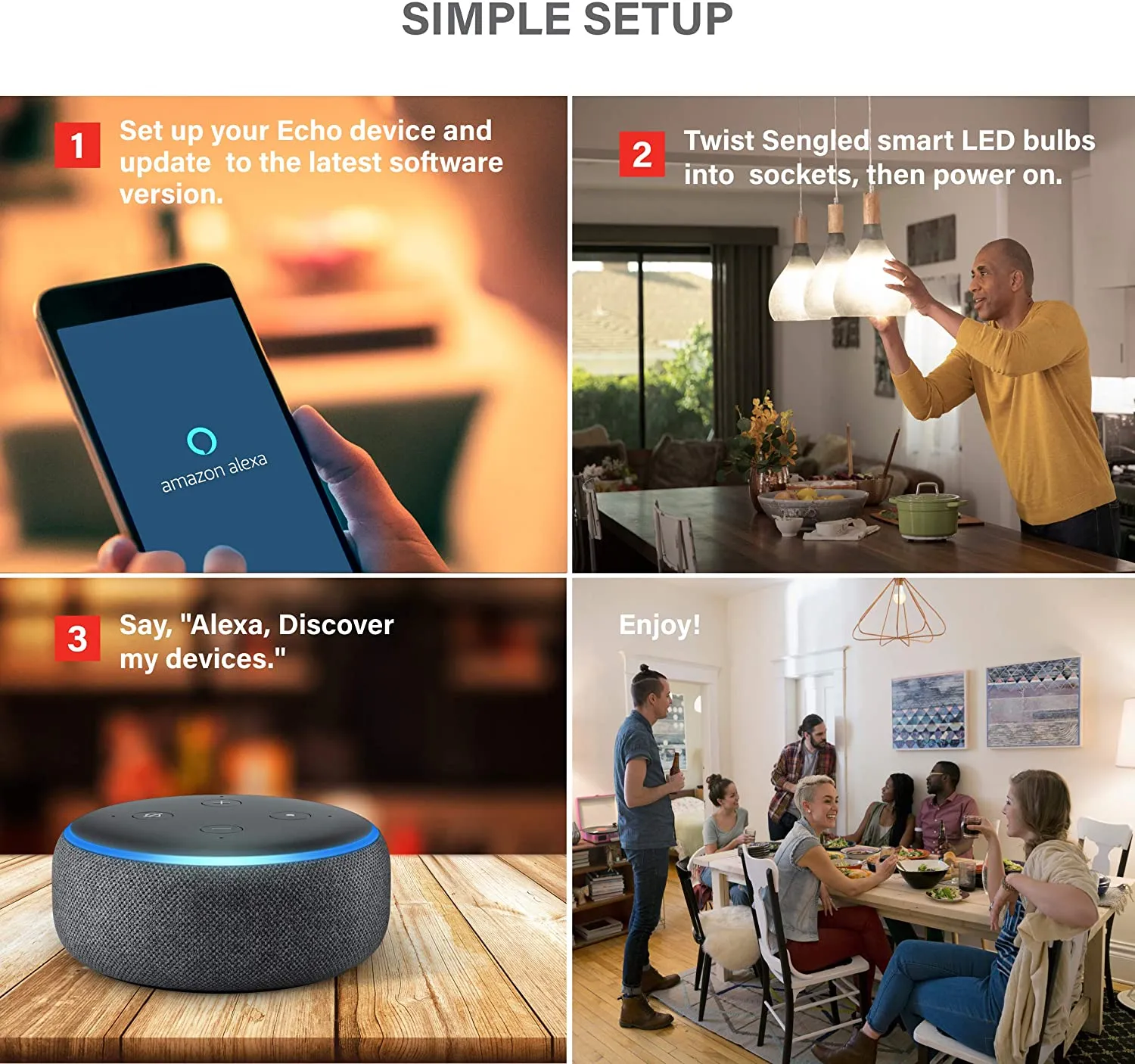 New in box! Sengled Smart Light Bulb, Bluetooth & Zigbee Compatible (Hub Optional), Works with Alexa & Google Assistant, 1 Pack! Retails $22 