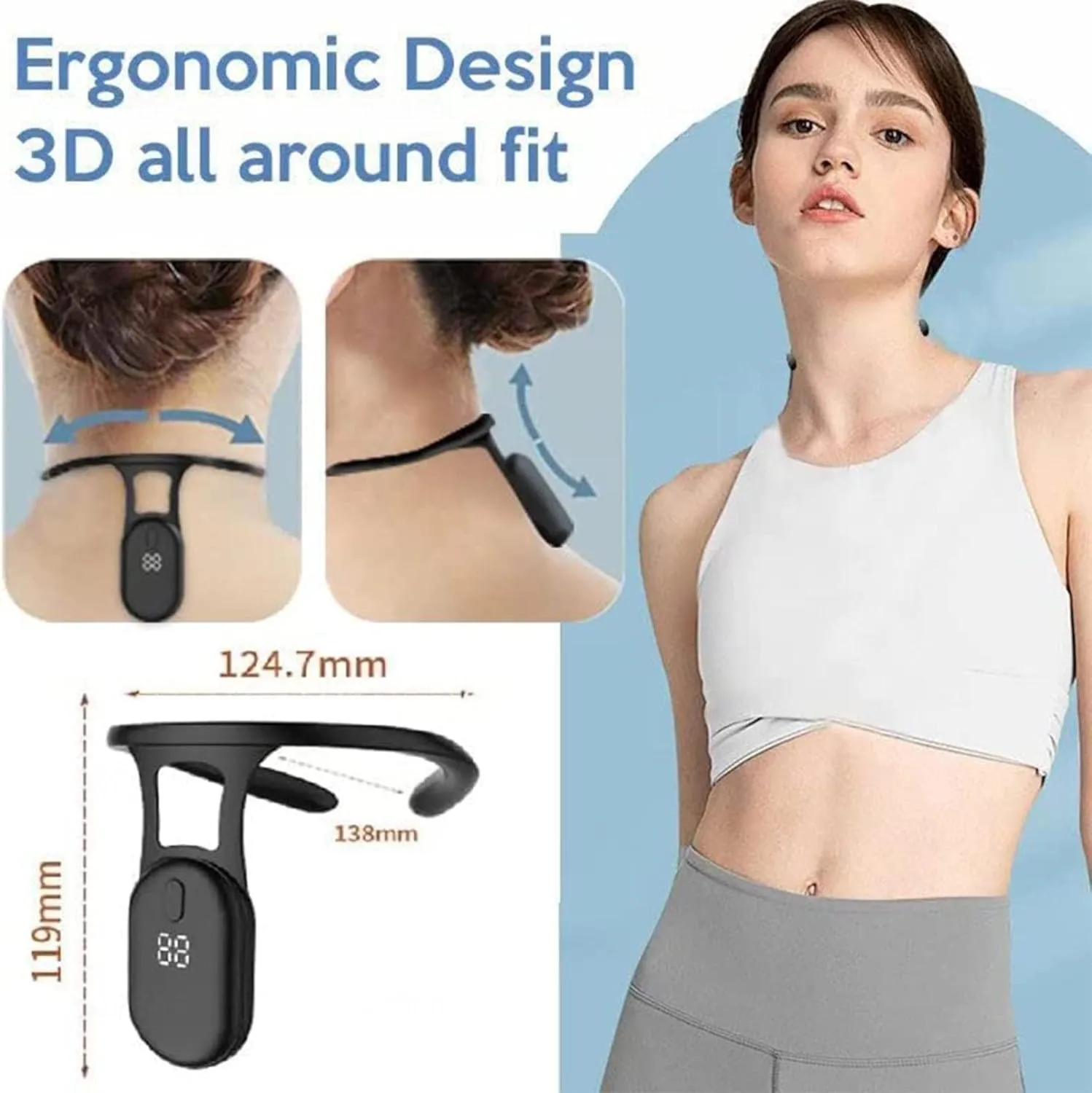 NEW Invisible Smart Posture Corrector, Intelligent Sensor Posture Improvement Invisible Smart Posture Corrector, Help You to Improve Your Posture, Orange!