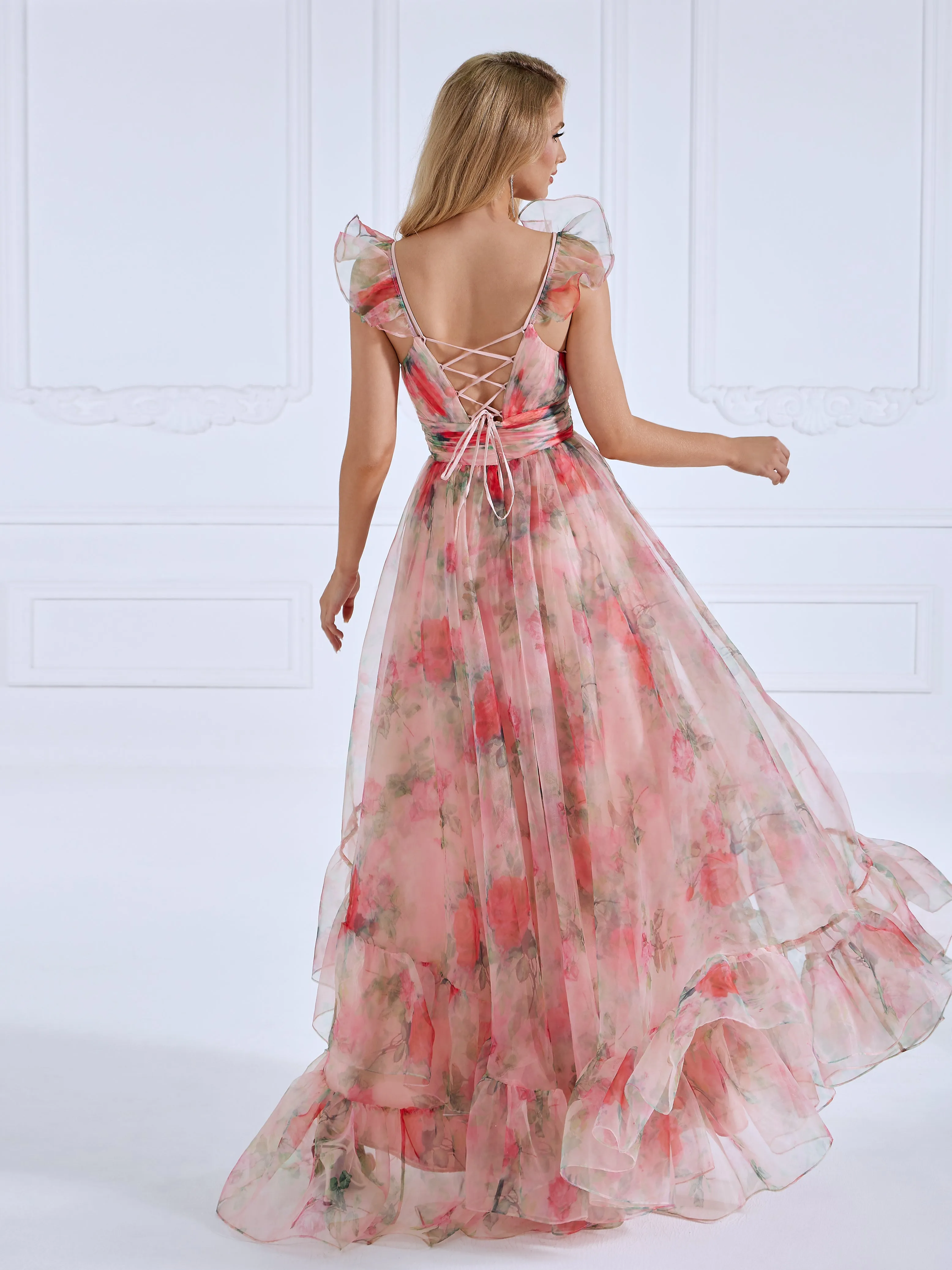 New Printing Floral Elegant Prom Dress #JC88511