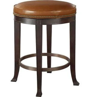 Newbury Swivel Backless Counter Stool