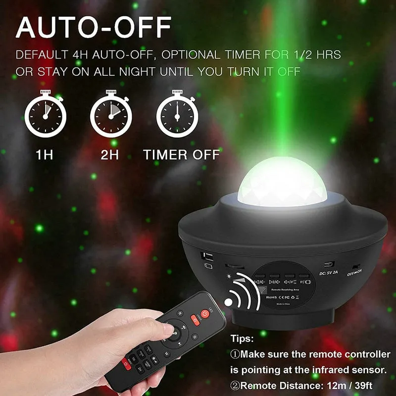 Night Light Led Projector With Bluetooth Speaker For Childrens