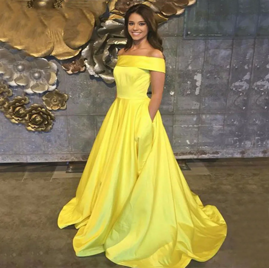Off Shoulder Satin Elegant Dress