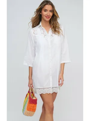 Ola Beach Shirt in White
