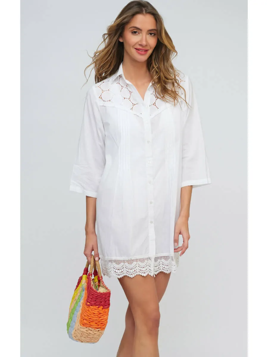 Ola Beach Shirt in White