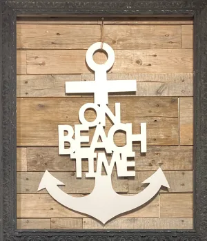 On Beach Time Anchor Door Hanger
