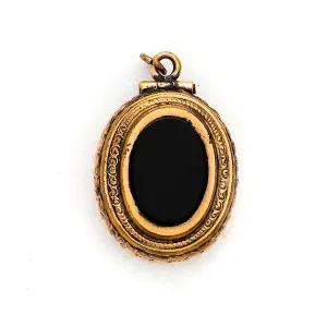 Onyx and Tiger's Eye Oval Locket