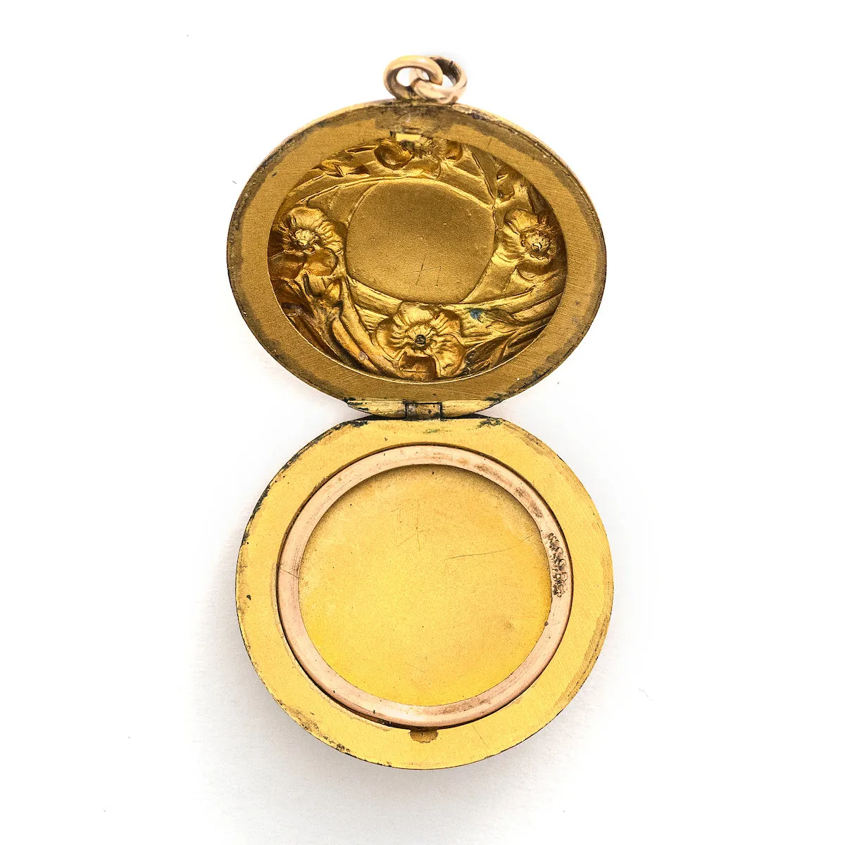 Opal Forget-Me-Not Antique Locket