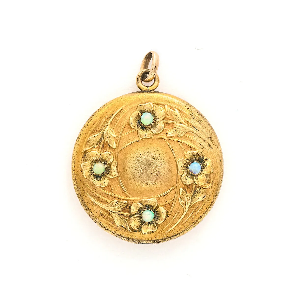 Opal Forget-Me-Not Antique Locket