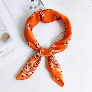 Orange Paisley Bandana