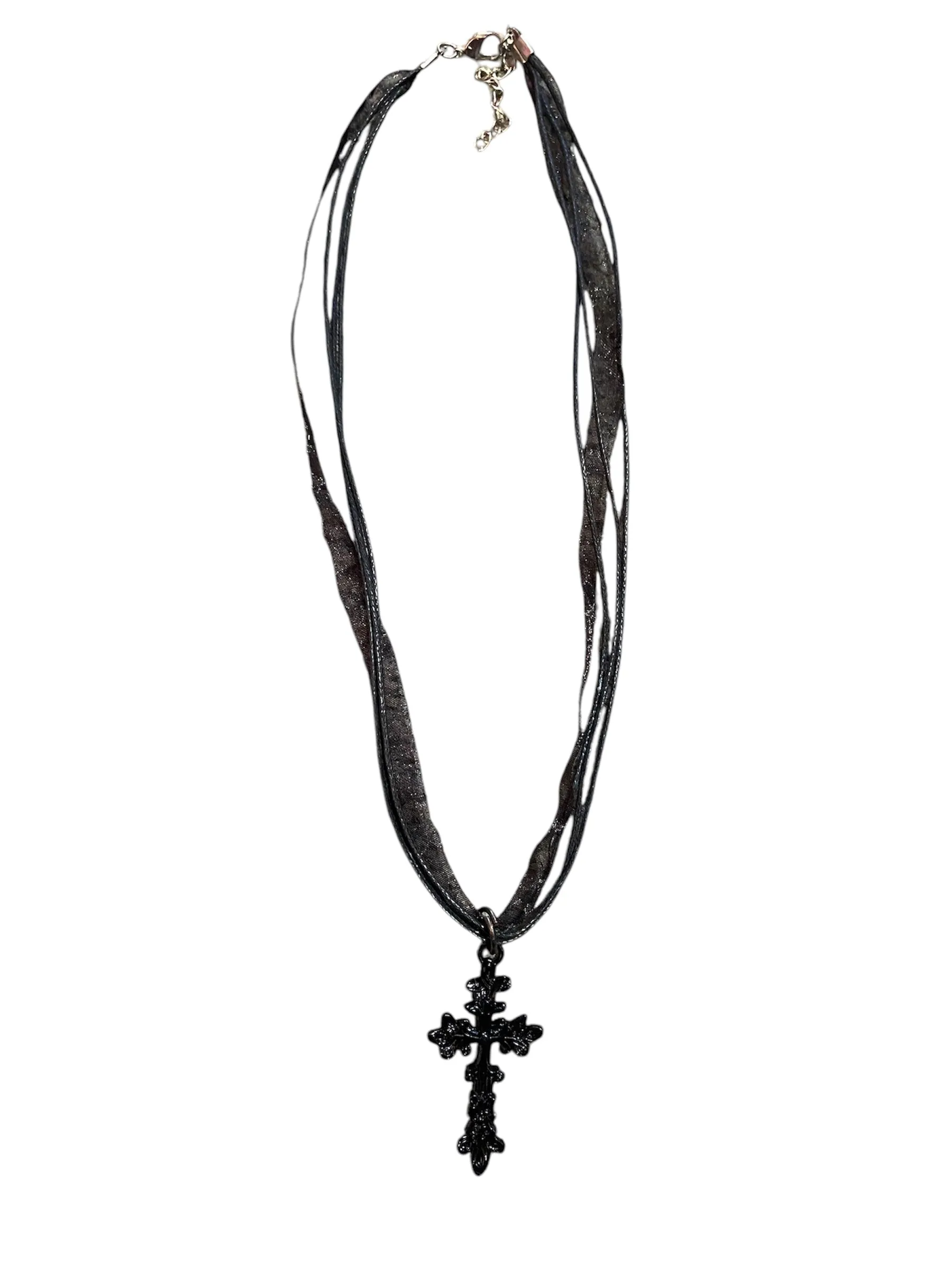 Ornate Black Cross Necklace