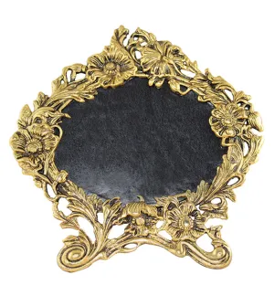 Ornate Brass Oval Picture Frame