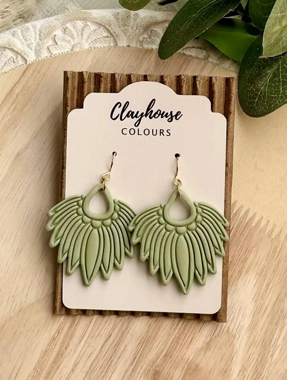 Ornate Clay Earrings- Options Available