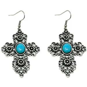 Ornate Cross Earrings